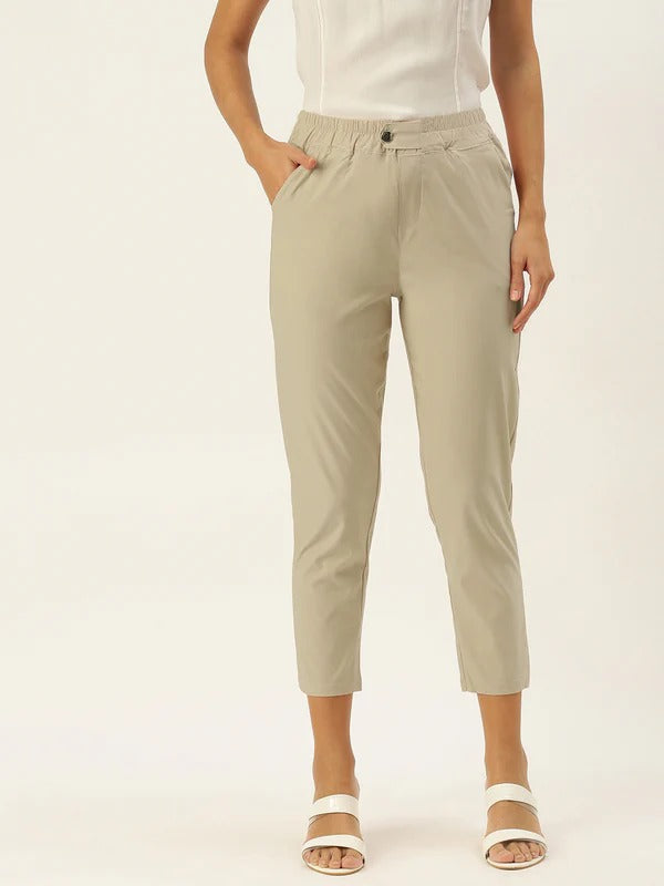 Vanilla Beige Comfort 4-Way Stretchable Casual & Travel Wear Bottom