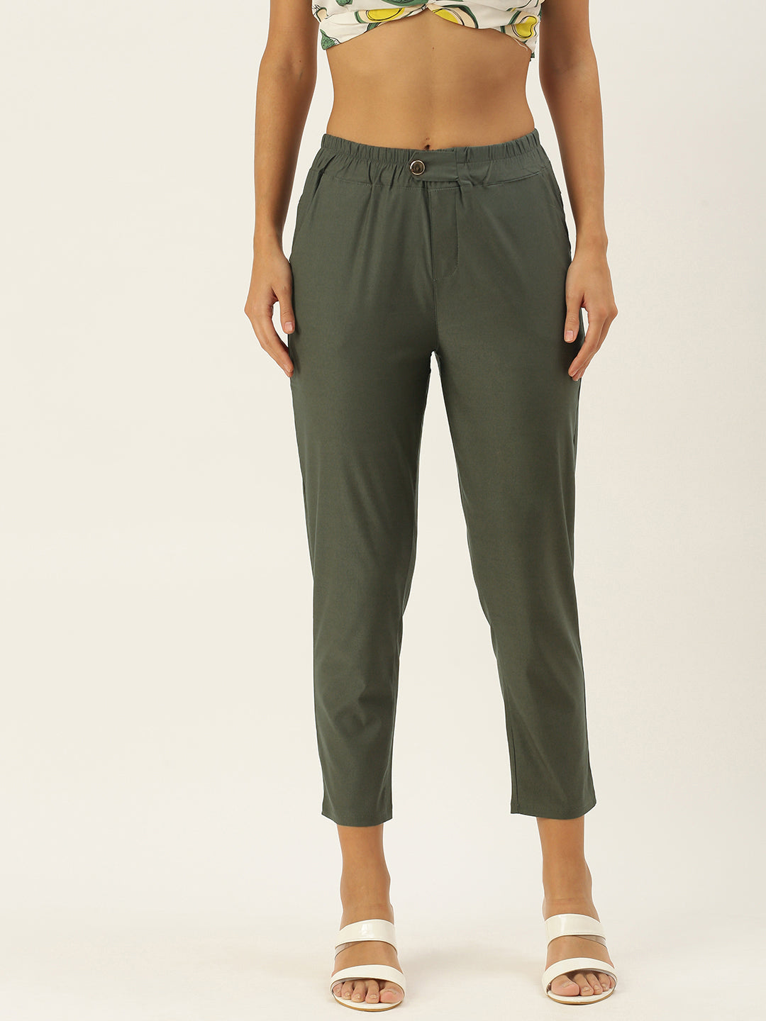 Fuscous Grey Comfort 4-Way Stretchable Casual & Travel Wear Bottom