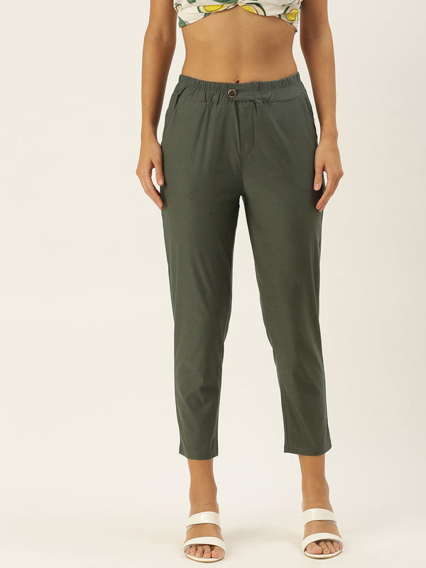 Fuscous Grey Comfort 4-Way Stretchable Casual & Travel Wear Bottom