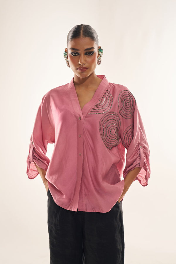 Party Wear Top with Intricate Handwork Embellishments